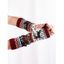 Gants Renne de Noël Flocon de Neige en Motif - Rouge Vineux 1 PAIR