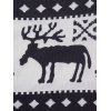 Haut Longues Manches à Epaules Dénudées avec Ceinture et Motif de Cerf de Noël - Blanc XL | US 12