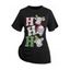 T-shirt Père Noël Mignon Imprimé Manches Courtes à Col Rond - multicolor A L | US 8-10