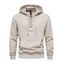 Sweat à Capuche Décontracté en Couleur Unie avec Poche Kangourou à Lacets - Abricot XL