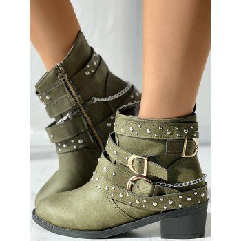 Cinched Surplice Plunge High Waist Belted Midi Dress And Rivet Zip Up Chunky Heel Boots Life Tree Drop Earrings Outfit 
