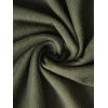 Robe Mi-Longue Superposée Ceinturée Plongeante à Taille Haute en Couleur Unie à Volants - Vert profond L | US 8-10