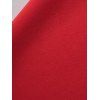 Robe Mi-Longue Ceinturée Fleur Imprimée Manches Longues à Col en Fausse Fourrure - Rouge XXL | US 14