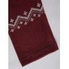 T-shirt Décontracté Géométrique Tribal Cerf de Noël Imprimé à Manches Longues - Rouge S | US 4