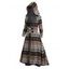 Manteau à Capuche Long Ligne A en Tricot Ouvert en Avant Motif de Cerf et Flocon de Neige - multicolor M | US 6