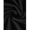 Robe Mi-Longue Superposée Ceinturée Plongeante à Taille Haute en Couleur Unie à Volants - Noir XXL | US 14
