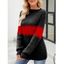 Tricot en Couleur Contrastée Jointif en Tricot à Col Montant - multicolor A XL | US 12