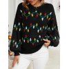 Pull à Motif de Noël à Manches Lanternes - Noir XL | US 10