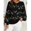 Pull à Motif de Noël à Manches Lanternes - Noir XL | US 10