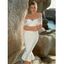 Robe de Soirée Moulante à Épaules Dénudées à Zip en Arrière - Blanc L | US 8