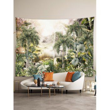 

Home Decoration Forest Lace Scenic Print Hanging Wall Tapestry, Multicolor b