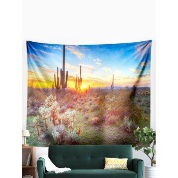 

Cactus Scenic Print Hanging Home Decoration Wall Tapestry, Multicolor b