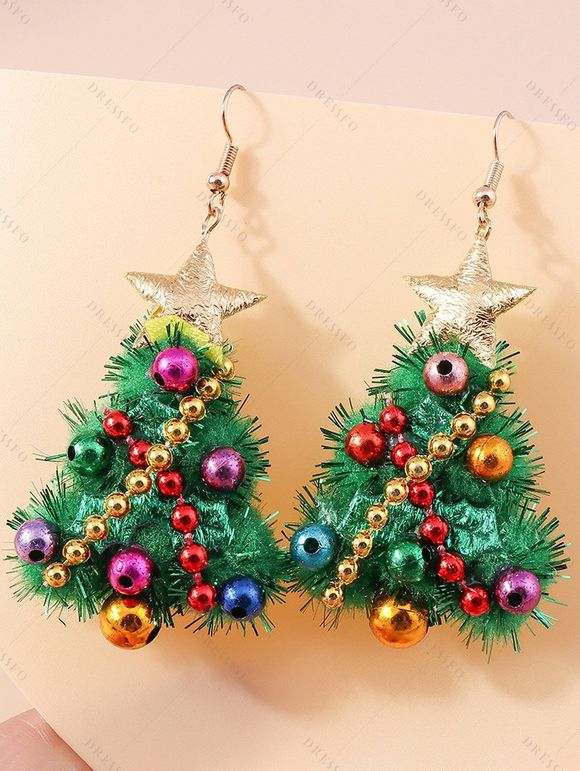 31% OFF] 2024 Fuzzy Ball Christmas Tree Beads Star Hook Drop