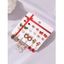 Ensemble de Boucles D'Oreilles Pendantes en Forme D'Eléments de Noël 12 Paires - multicolor 