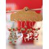 Boucles D'Oreilles Perlées Père Noël Sapin de Noël 3 Paires - multicolor 