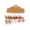 Boucles D'Oreilles Perlées Père Noël Sapin de Noël 3 Paires - multicolor 