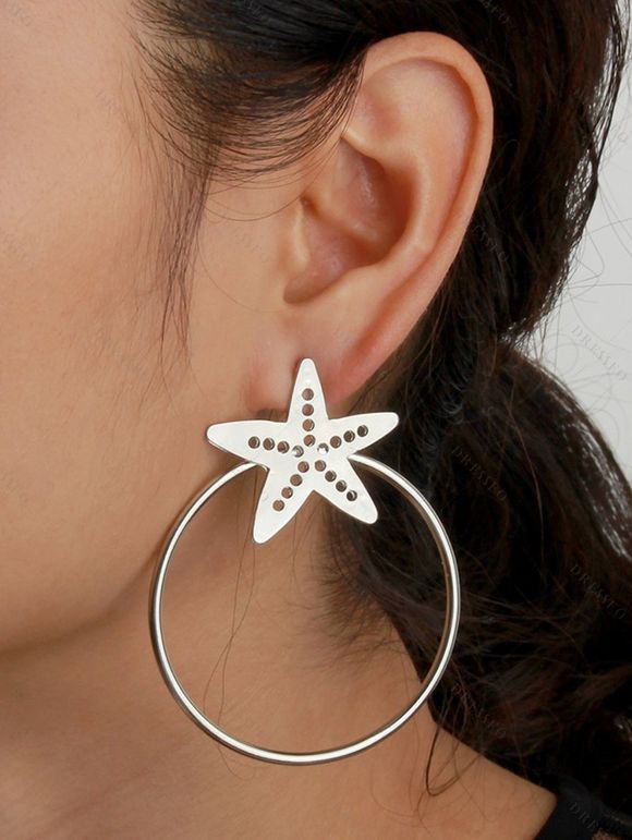 Mini-Robe à Capuche avec Lacets et à Imprimé Etoiles et Papillons de Noël - Rouge M | US 6