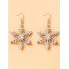 Robe Adorable Boucles D'Oreilles Pendantes en Fausse Fourrure Motif Flocons de Neige et Perles - Vert profond M | US 6