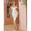 Robe de Soirée Moulante à Épaules Dénudées à Fente Latérale - Blanc L | US 8