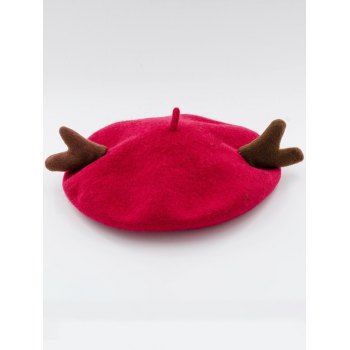 

Outdoor Christmas Reindeer Horn Beret, Red