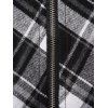 Jupe Mouchoir Mi-Longue Zippée Asymétrique à Bretelle Bouclée à Carreaux - Noir XXL | US 14