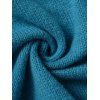 Cardigan Tricoté Long Goutte Epaule à Manches Lanternes Grande Taille - Bleu 3XL | US 18