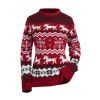 Pull Imprimé Renne de Noël et Flocon de Neige - Rouge XL | US 12