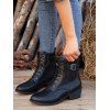 Women's Lace-up Pointed Toe Chelsea Boots - Noir EU 39