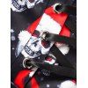 Robe de Noël Crâne Imprimée Partout à Lacets sans Manches - Noir L | US 8-10