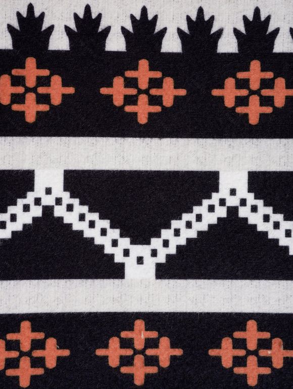 Robe A Line à Capuche en Fausse Fourrure Imprimé Flocon de Neige de Noël Ethnique - multicolor XXL | US 14