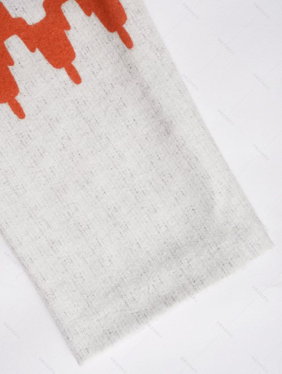 Robe A Line à Capuche en Fausse Fourrure Imprimé Flocon de Neige de Noël Ethnique - multicolor XXL | US 14