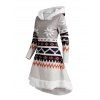 Robe A Line à Capuche en Fausse Fourrure Imprimé Flocon de Neige de Noël Ethnique - multicolor L | US 8-10