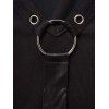 Mini Robe Gothique Manches Evasées à Lacets à Œillet - Noir XXL | US 14