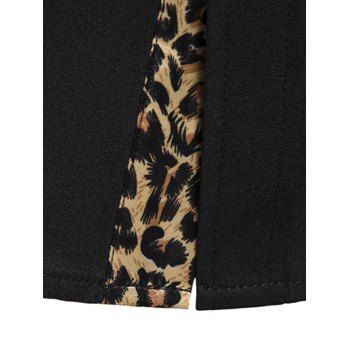 Leopard Print Button Down Shirt Long Sleeve Turndown Collar Casual Shirt