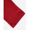 Haut Drapé en Tricot Contrasté Géométrique Flocon de Neige Imprimé 2 Pièces - Rouge S | US 4