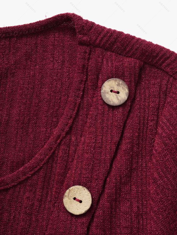 Sandales Linge A Mi-Longue en Tricot à Lacets avec Talon Bas - Rouge foncé S | US 4