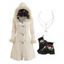 Manteau à Capuche à Carreaux Boutonné en Tricot à Câble en Fausse Fourrure - multicolor S | US 4