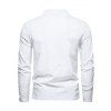 T-Shirt Décontracté en Couleur Unie à Manches Longues - Blanc S