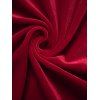 Robe de Soirée Vintage Mi-longue en Velours à Col Carré - Rouge XXL | US 14