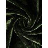 Robe de Soirée Asymétrique Plongeant à Manches Longues en Velours - Vert L | US 8-10