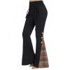 Pantalon Evasé Long Tricoté Tribal Imprimé - Noir M | US 6