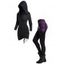 Ensemble de Mini Robe Moulante en Couleur Ombrée à Carreaux à Bretelle et de Pantalon Crayon - Noir S | US 4