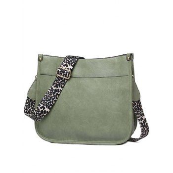 

Women Shoulder Adjustable Bag Leopard Guitar Strap Bucket Cross Body Bag, Light green