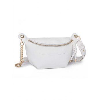 

Women's Fashion PU Leather Crossbody Bags Shoulder Chest Bag Shopping Travel Pouch, White