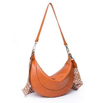 

Women Multifunctional Casual Crescent Solid PU Zipper Envelope Bag Crossbody Bag, Orange