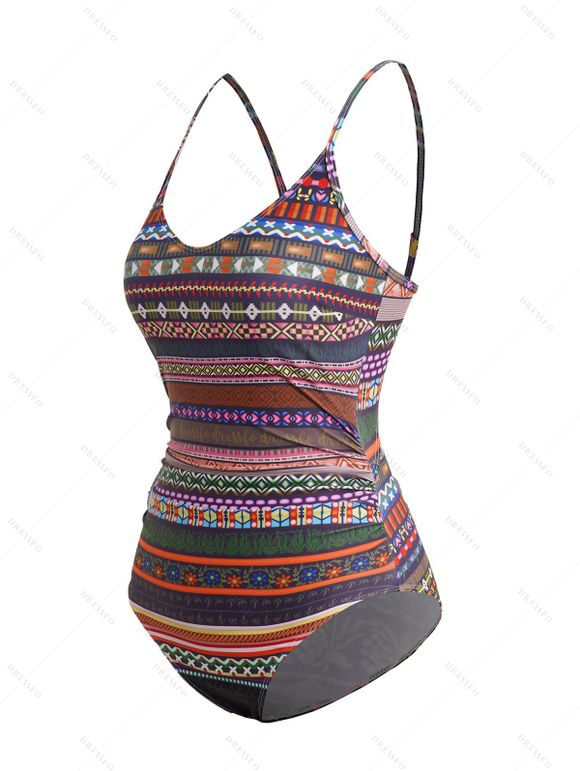 Maillot de Bain Tribal Aztèque Imprimé Au Dos Une-Pièce - multicolor L | US 8-10