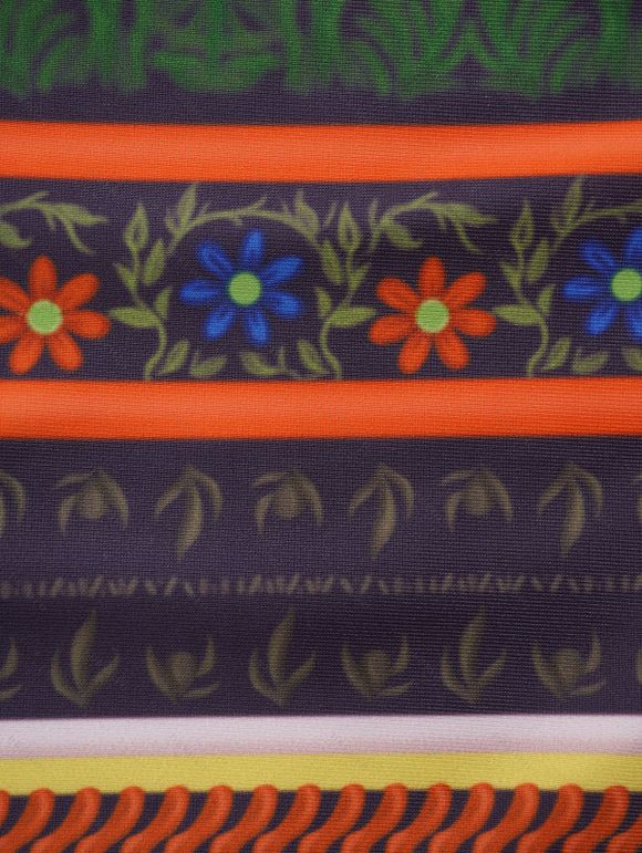 Maillot de Bain Tribal Aztèque Imprimé Au Dos Une-Pièce - multicolor L | US 8-10