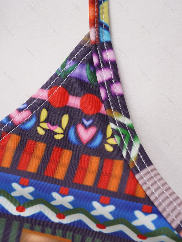 Maillot de Bain Tribal Aztèque Imprimé Au Dos Une-Pièce - multicolor L | US 8-10