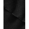 Robe Mi-Longue Tricotée Haute Basse Boutonnée en Couleur Unie à Manches Longues à Volants - Noir M | US 6