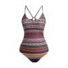 Maillot de Bain Tribal Aztèque Imprimé Au Dos Une-Pièce - multicolor XL | US 12